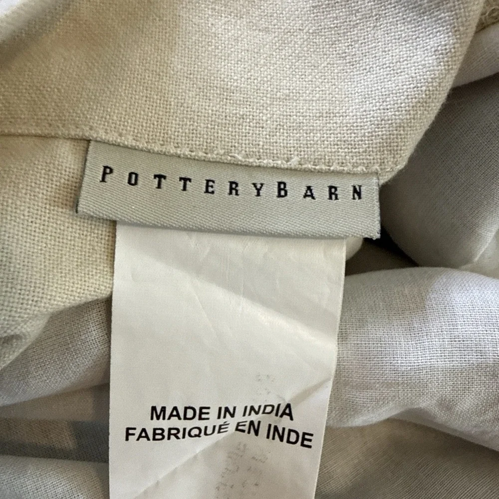 Pottery Barn Suzani Pillow Cover Muted Neutrals Sand Tan Embroidered 24 X 24